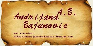 Andrijana Bajunović vizit kartica